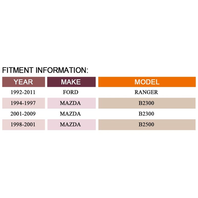 مجموعة بكرة شد الحزام DRIVESTAR متوافقة مع فورد 1992-2011 رينجر 1994-1997 مازدا B2300 1998-2001 B2500 2.3L 4.0L تحل محل 1L5Q6A228AB 1L5Z6B209AA 38155 F87Z6B209CA